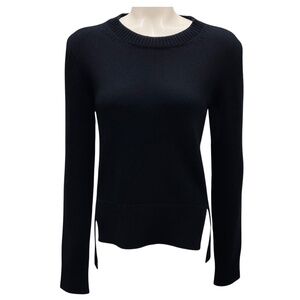 DEREK LAM BLACK LONG SLEEVED CASHMERE KNIT SWEATER